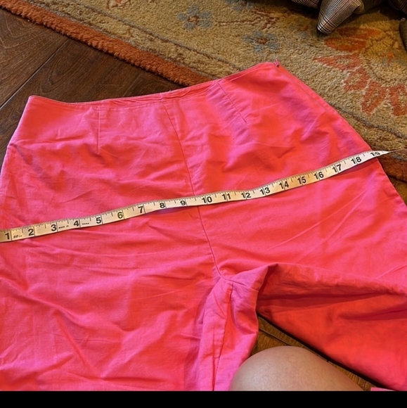 Lilly Pulitzer Preppy Resort Wear Hot Pink Flat Front Linen/Cotton Pants, 10! - Picture 3 of 11